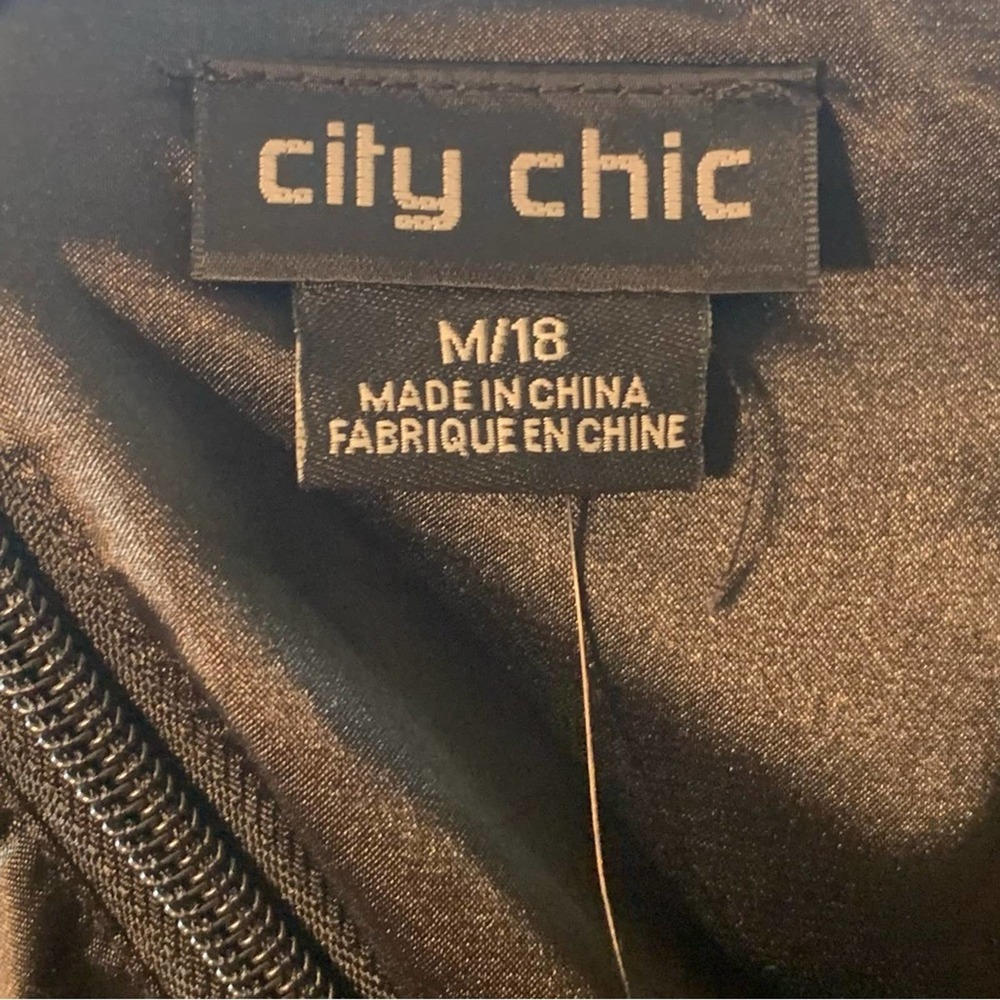 18 plus size NEW City Chic Honey Suckle Dress Black Womens Plus 18 - Picture 7 of 10